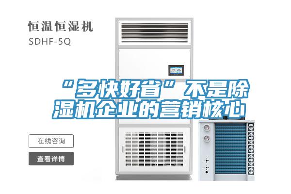 “多快好省”不是蕾丝视频污污污企业的营销核心