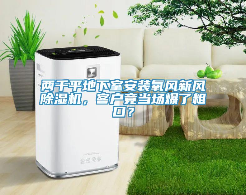 两千平地下室安装氧风新风蕾丝视频污污污，客户竟当场爆了粗口？